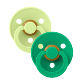 BIBS Latex Round Pacifier 2-pack | Matcha & Cactus