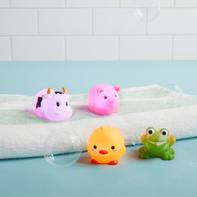 Mud Pie Light-Up Bath Toy Set | Farm