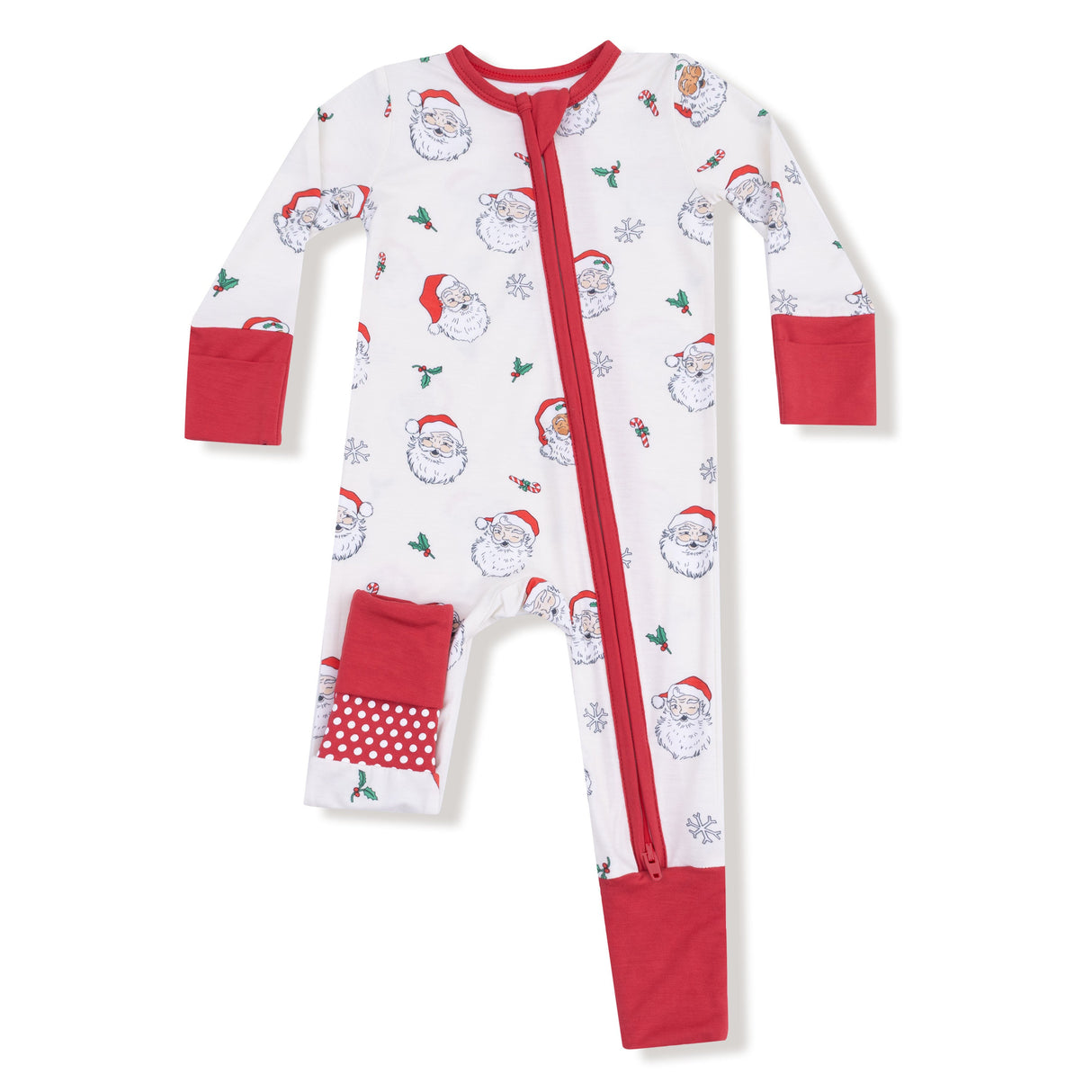 Angel Dear Vintage Santas 2-Way Zipper Romper