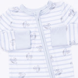 Angel Dear Airplane Stripe Convertible Bamboo Romper
