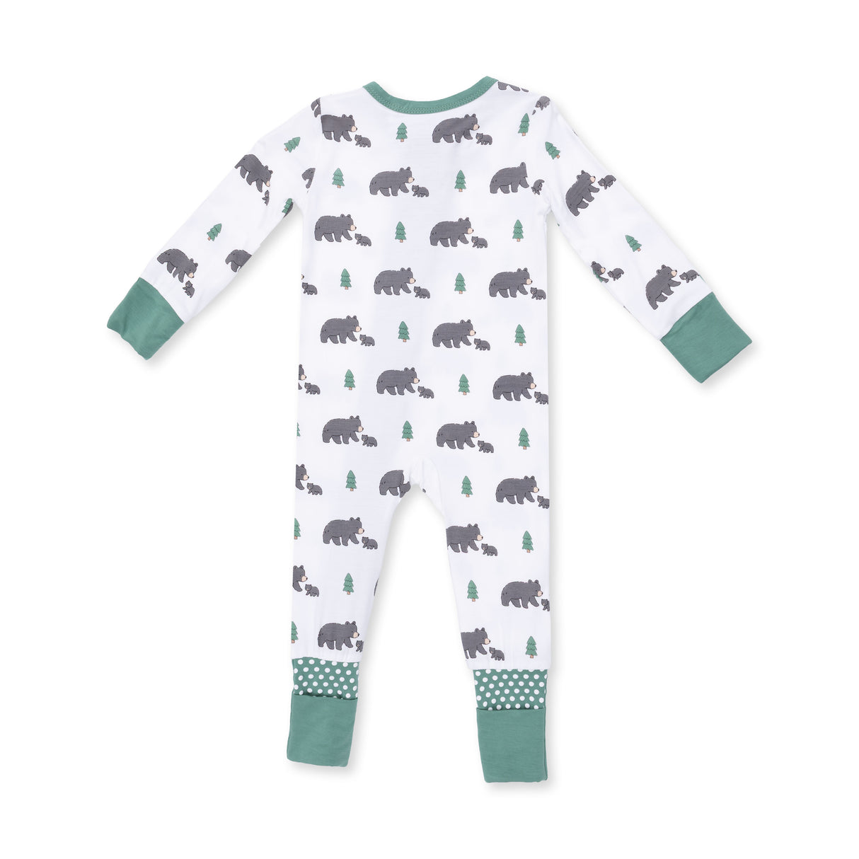 Angel Dear Black Bears Convertible Bamboo Romper