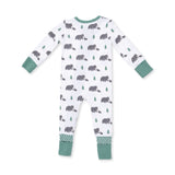 Angel Dear Black Bears Convertible Bamboo Romper