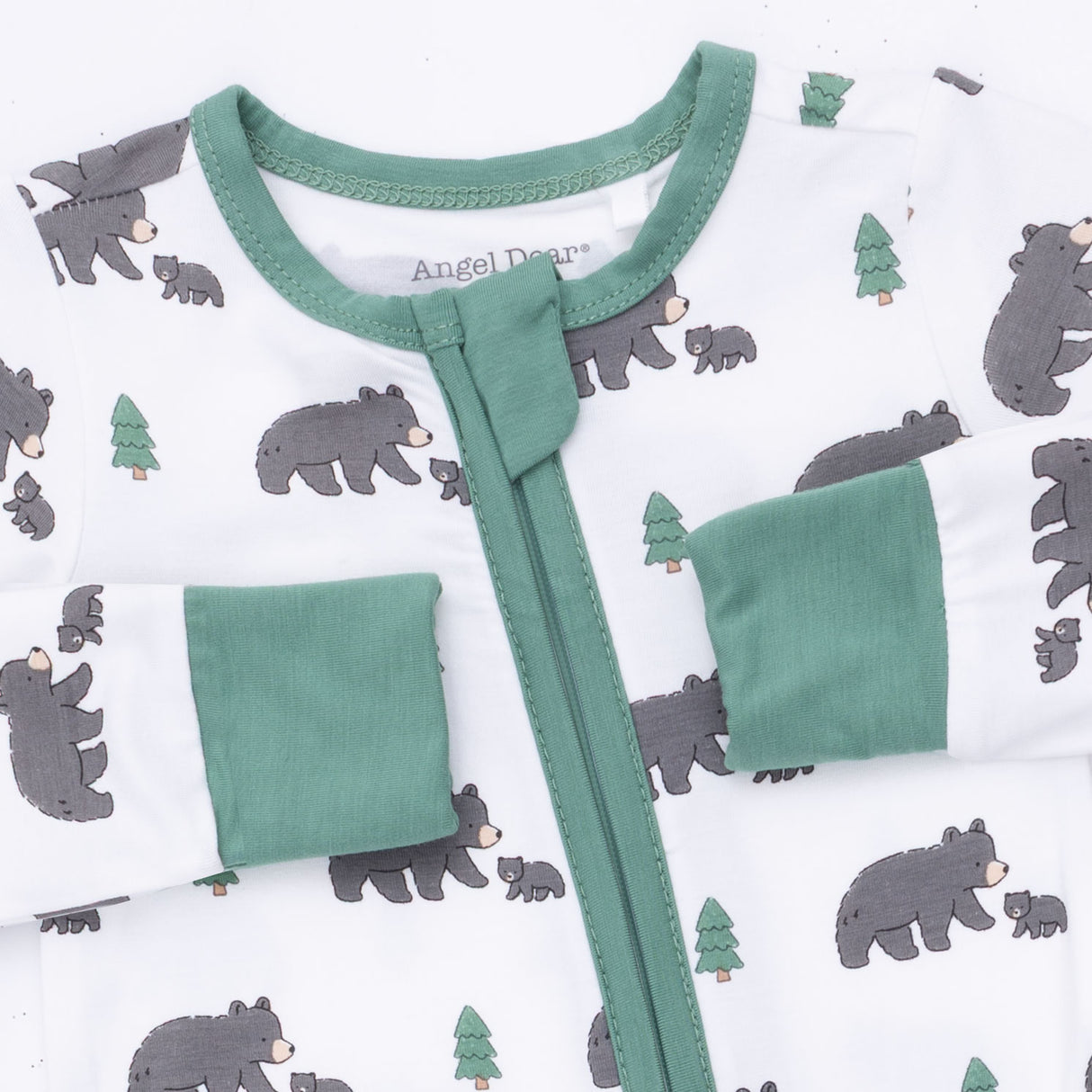 Angel Dear Black Bears Convertible Bamboo Romper