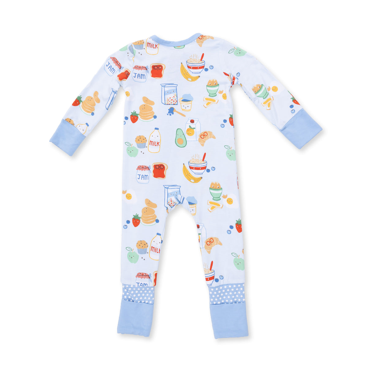 Angel Dear Breakfast Club Blue Convertible Bamboo Romper