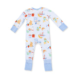 Angel Dear Breakfast Club Blue Convertible Bamboo Romper