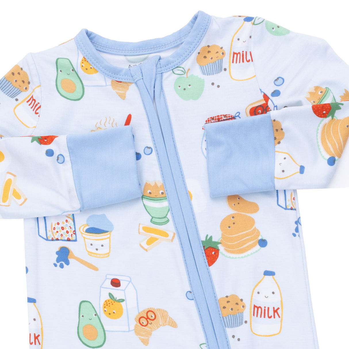 Angel Dear Breakfast Club Blue Convertible Bamboo Romper