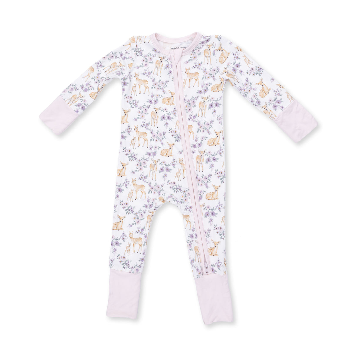 Angel Dear Floral Deer Convertible Bamboo Romper