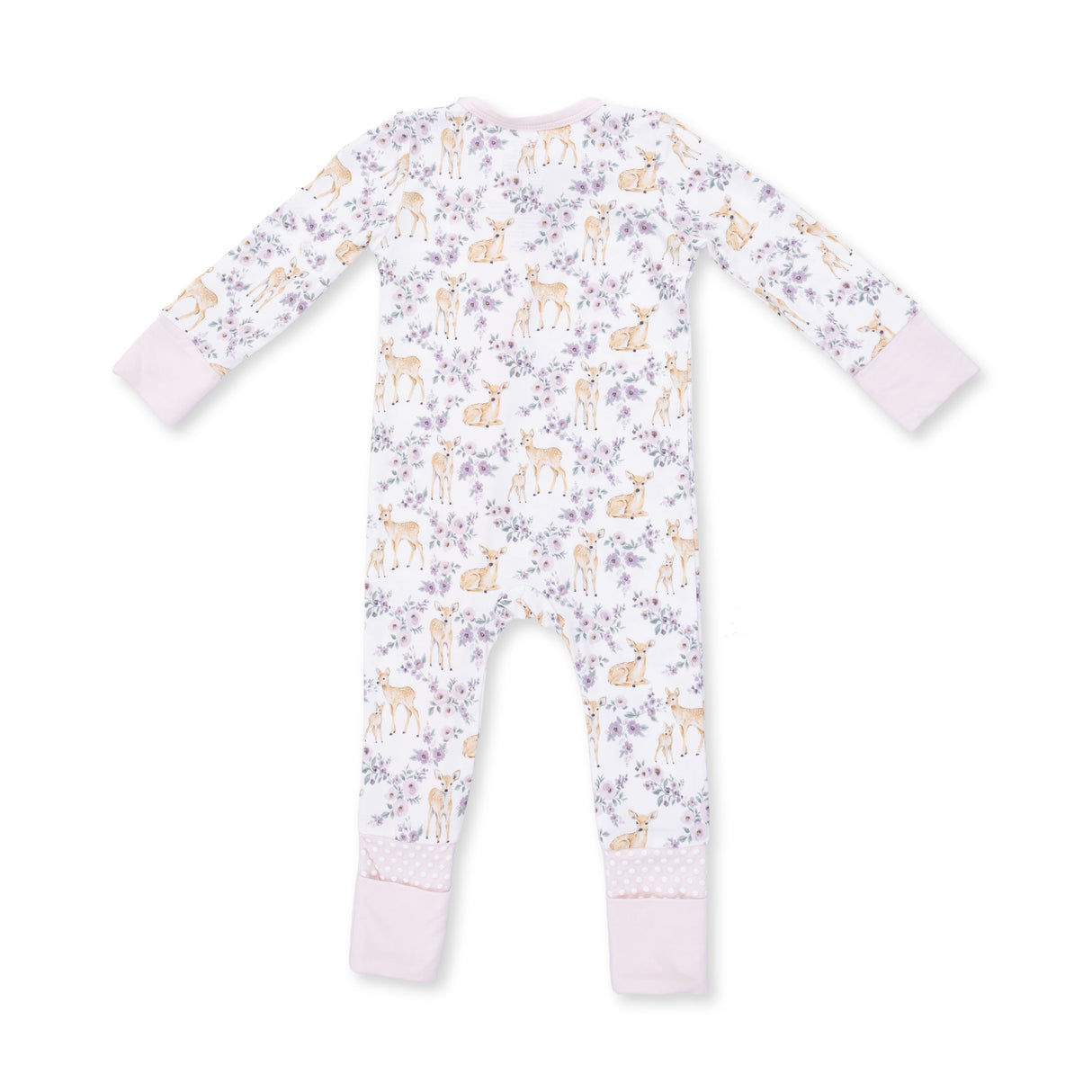 Angel Dear Floral Deer Convertible Bamboo Romper