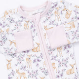 Angel Dear Floral Deer Convertible Bamboo Romper