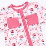 Angel Dear Leslie Rose Convertible Bamboo Romper