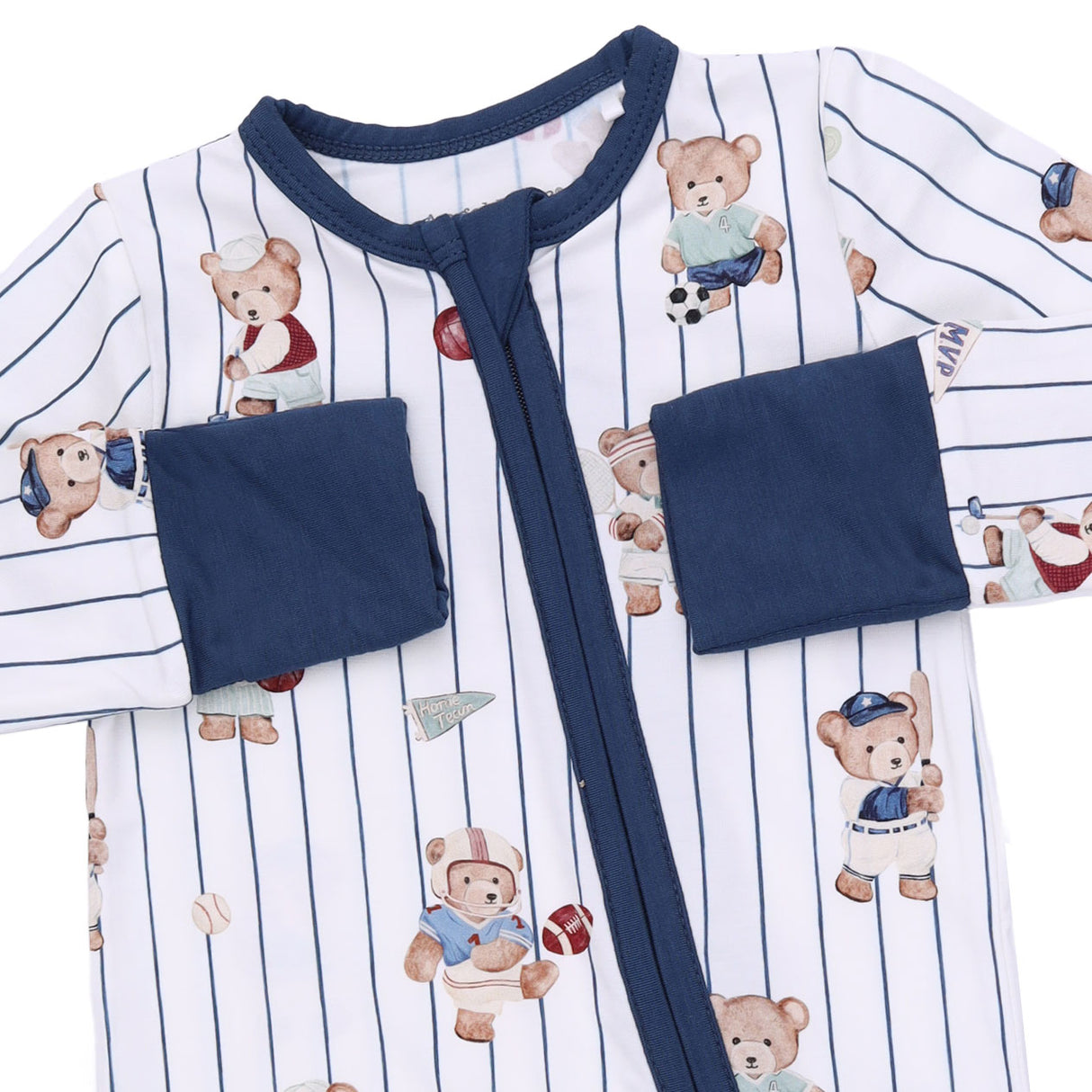 Angel Dear Mixed Sports Bears Convertible Bamboo Romper