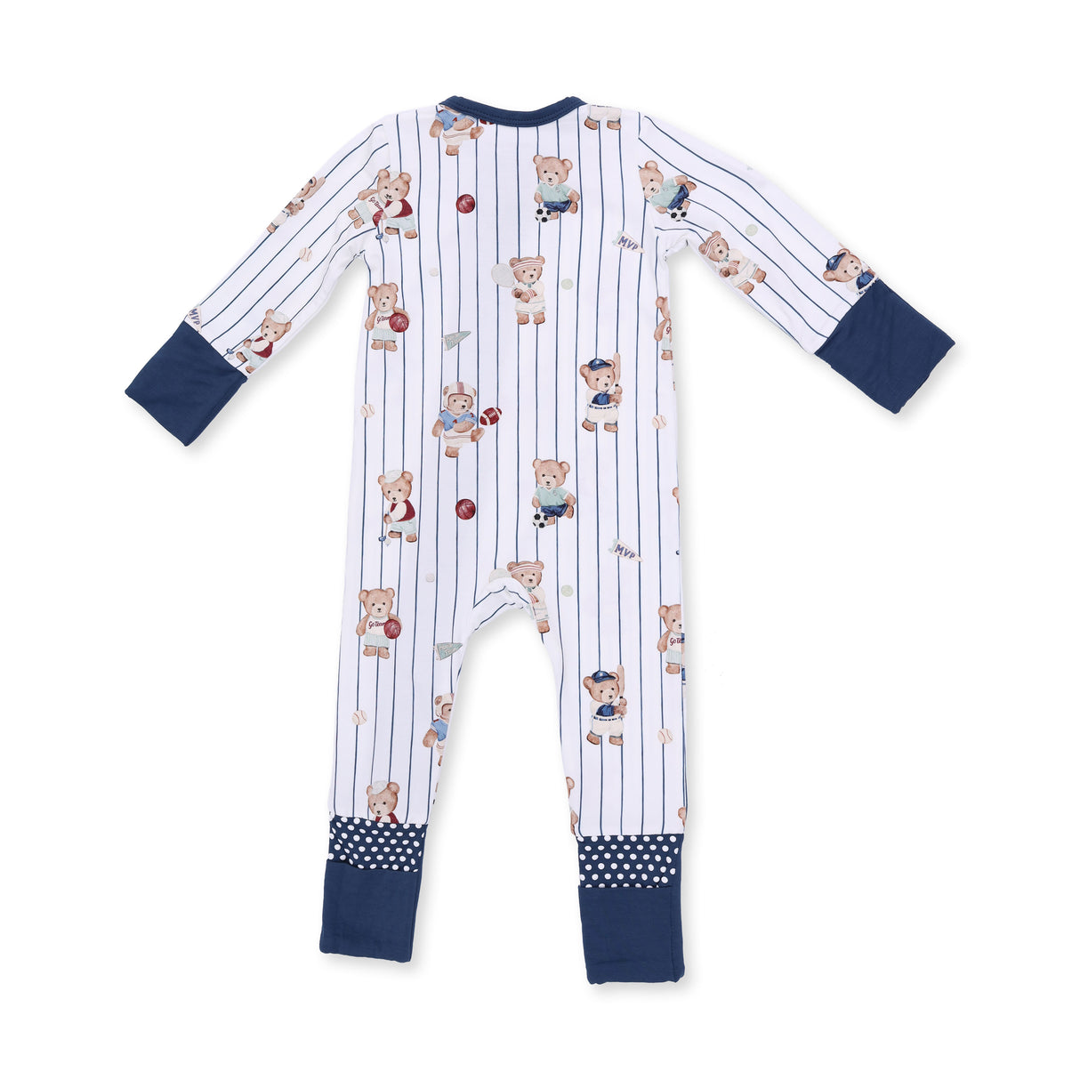 Angel Dear Mixed Sports Bears Convertible Bamboo Romper