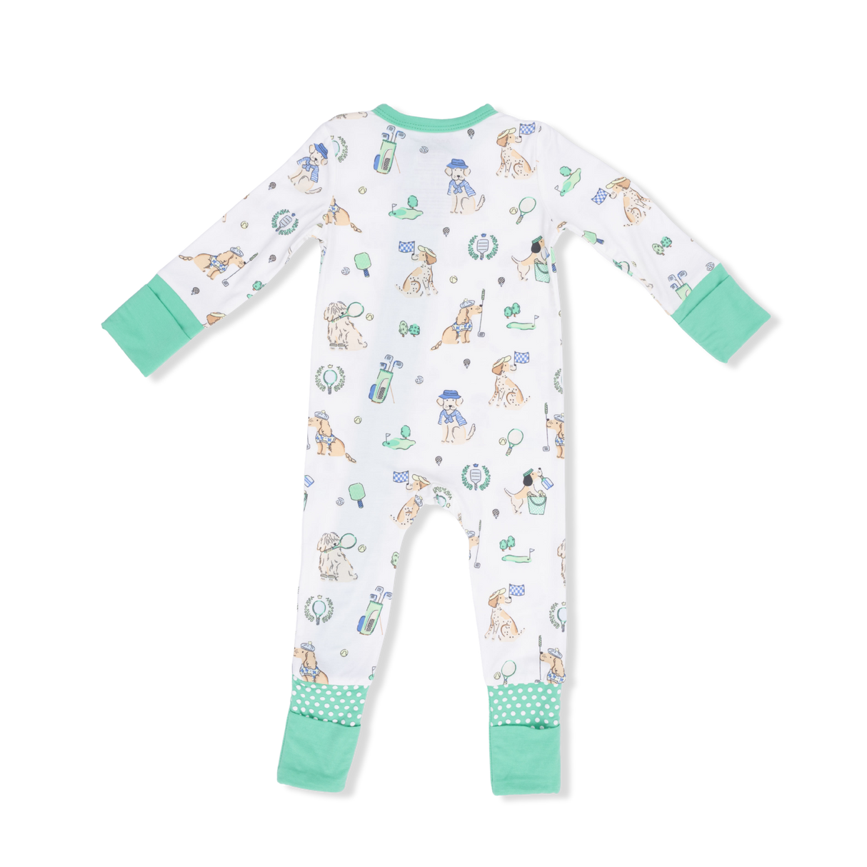 Angel Dear Country Club Dogs Neutral Convertible Romper