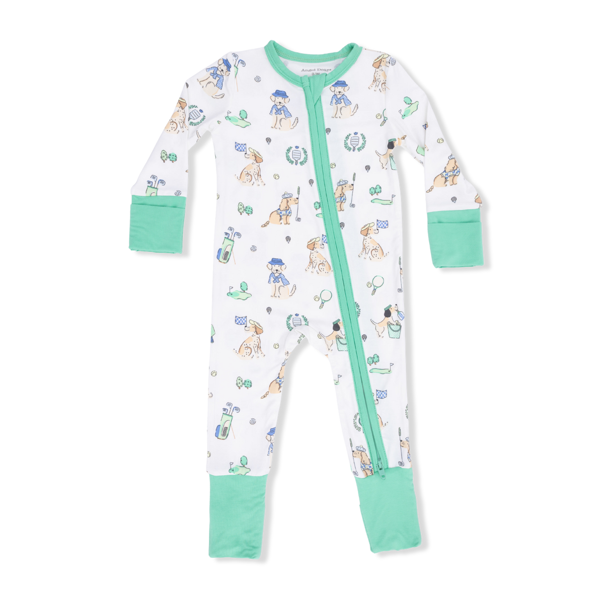 Angel Dear Country Club Dogs Neutral Convertible Romper