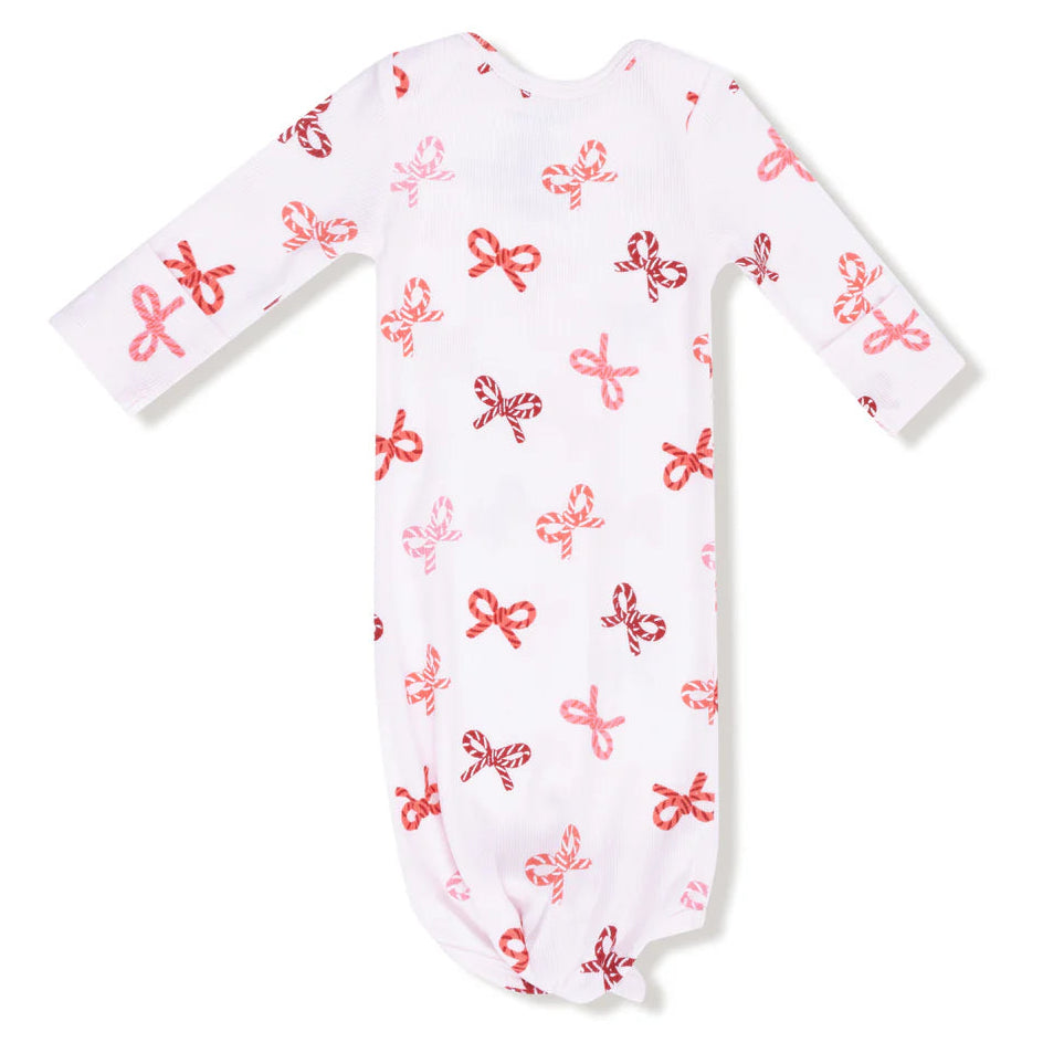 Angel Dear Candy Cane Bows Knotted Gown 0-3M