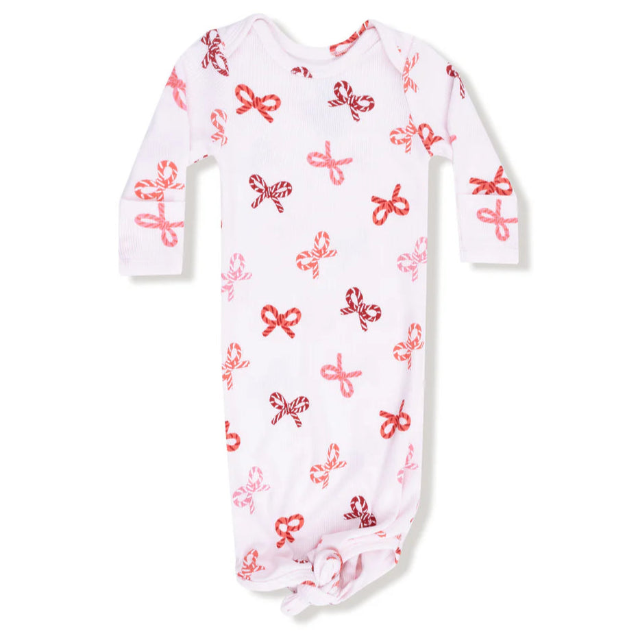 Angel Dear Candy Cane Bows Knotted Gown 0-3M