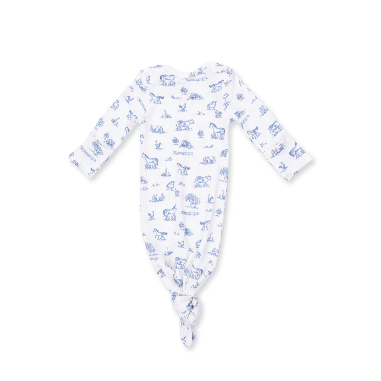 Angel Dear Farm Friends Bamboo Knotted Gown & Hat Set | 0-3M