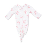 Angel Dear Pretty Bows Bamboo Knotted Gown & Headband Set | 0-3M