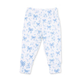 Angel Dear Blue Bows & Flowers Long Sleeve Ruffle Top & Pant