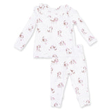 Angel Dear Explorer Puppy Pink Long Sleeve Romper Top & Pant