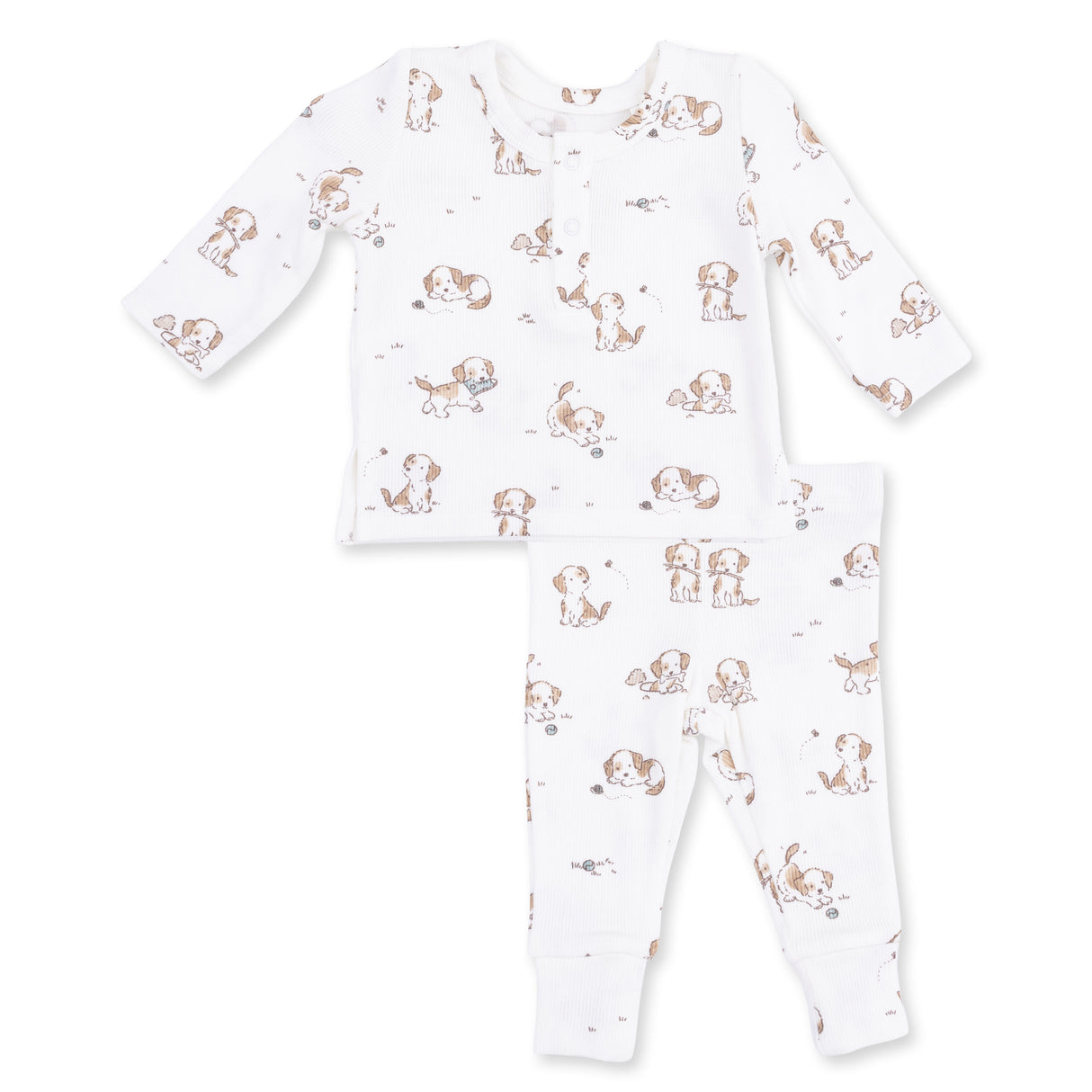 Angel Dear Explorer Puppy Blue Long Sleeve Henley Play Set