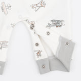 Angel Dear Vintage Airplane Pilots Zip Neck Romper
