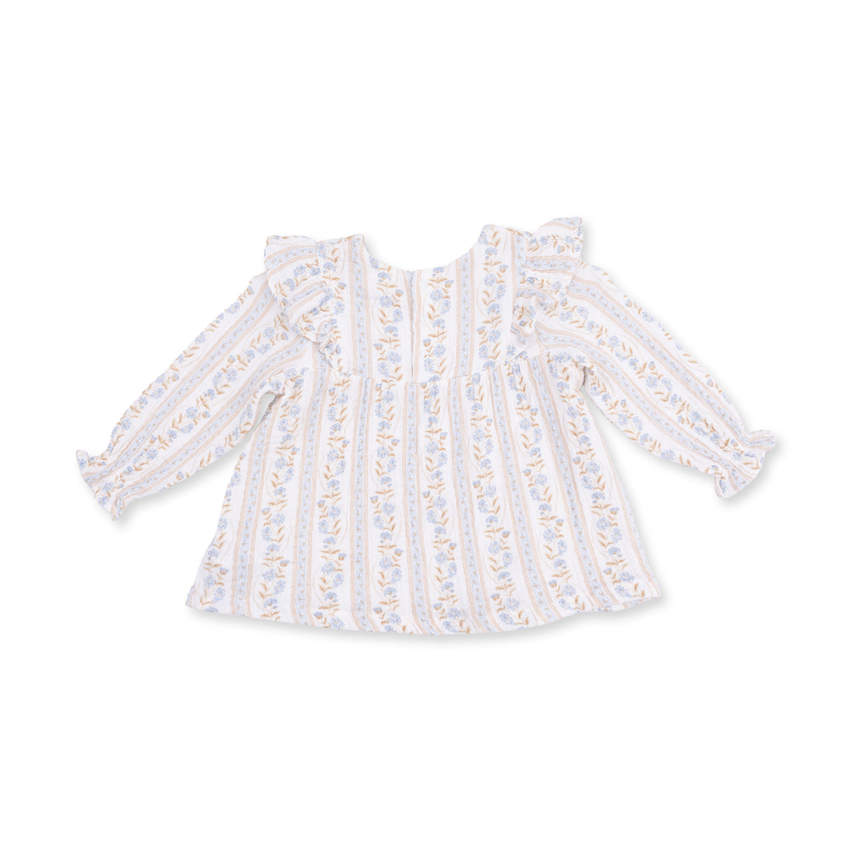 Angel Dear Catarina Floral Muslin Long Sleeve Ruffle Tunic & Smocked Pant