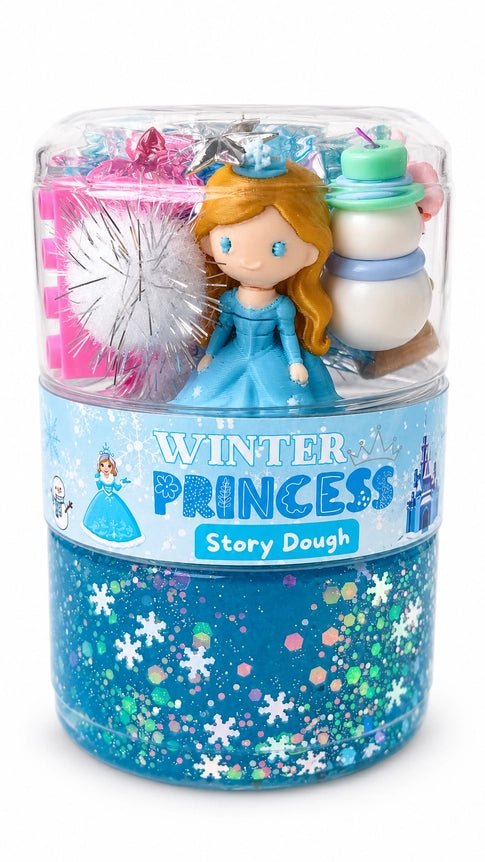 Play Play Dough WInter Princess Play Dough Sensory Jar