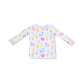 Angel Dear Balloon Animals Pink Long Sleeve Bamboo Loungewear Set