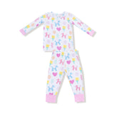 Angel Dear Balloon Animals Pink Long Sleeve Bamboo Loungewear Set