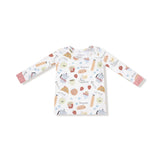 Angel Dear Bonjour Breakfast Long Sleeve Loungewear Set