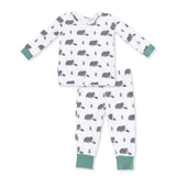 Angel Dear Black Bears Bamboo Long Sleeve Loungewear Set