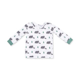 Angel Dear Black Bears Bamboo Long Sleeve Loungewear Set