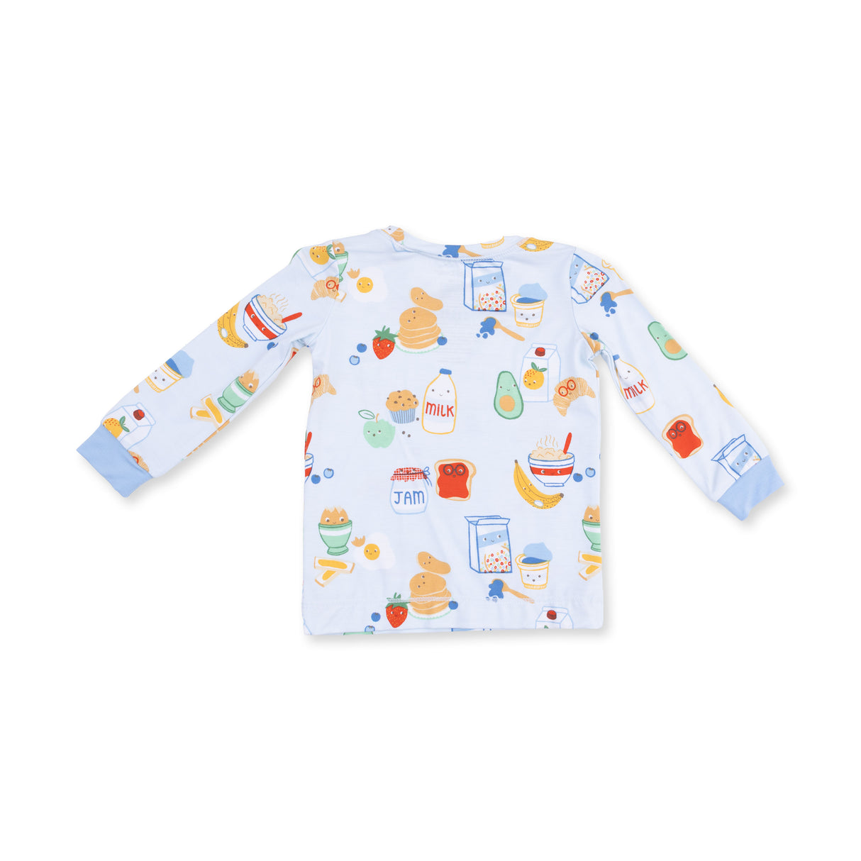 Angel Dear Breakfast Club Blue Bamboo Long Sleeve Loungewear Set