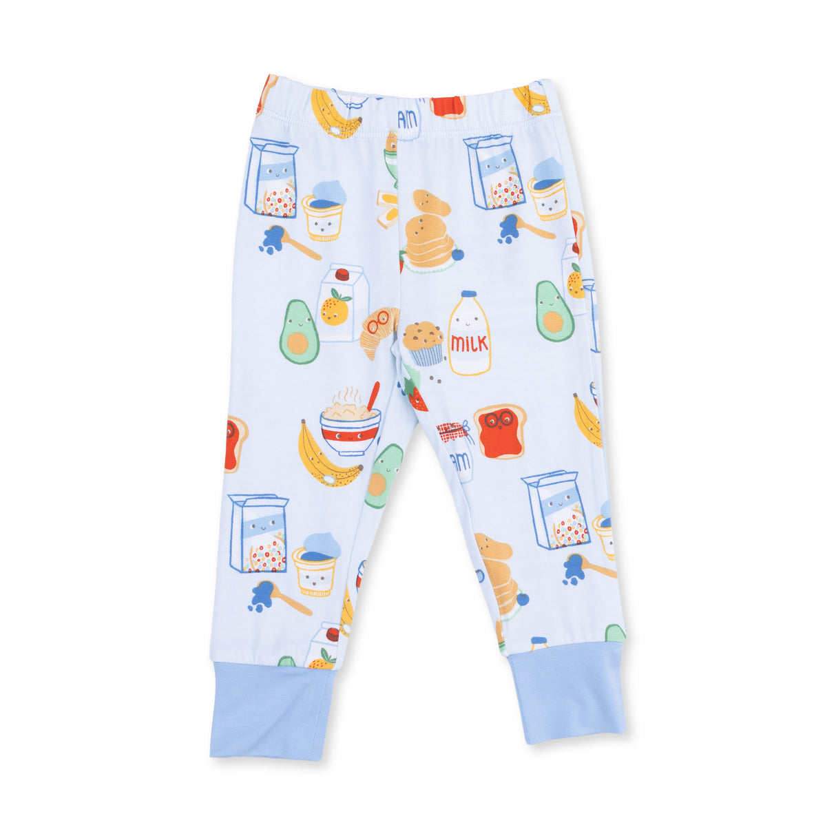 Angel Dear Breakfast Club Blue Bamboo Long Sleeve Loungewear Set