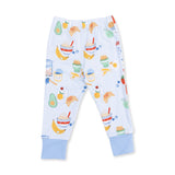 Angel Dear Breakfast Club Blue Bamboo Long Sleeve Loungewear Set