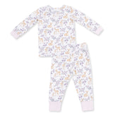 Angel Dear Floral Deer Bamboo Long Sleeve Loungewear Set