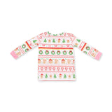Angel Dear Gingerbread Fair Isle Pink Long Sleeve Loungewear Set