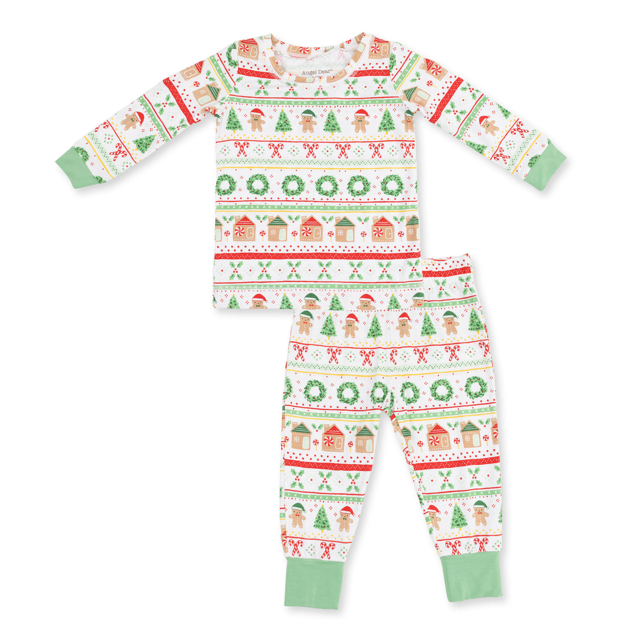 Angel Dear Gingerbread Fair Isle Uni Long Sleeve Loungewear Set