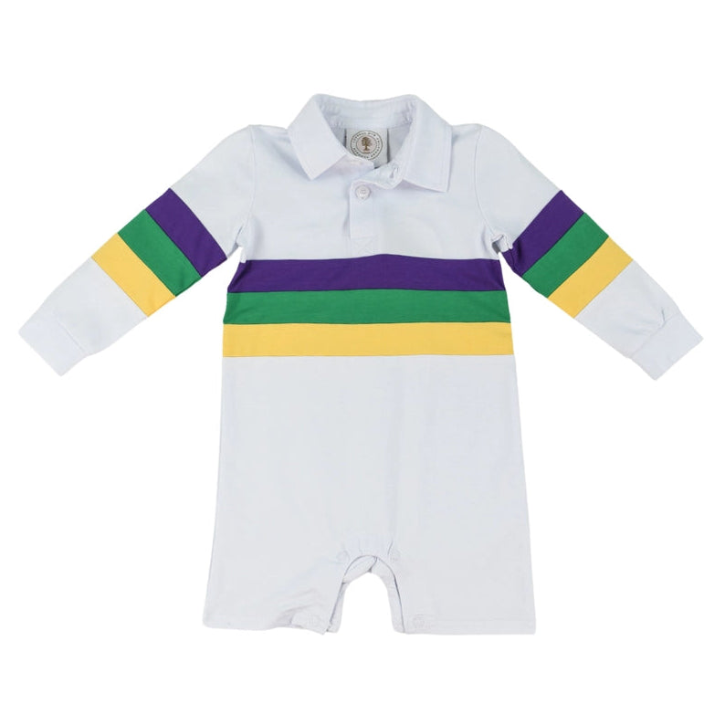 Cypress Row Mardi Gras Rugby Polo Romper