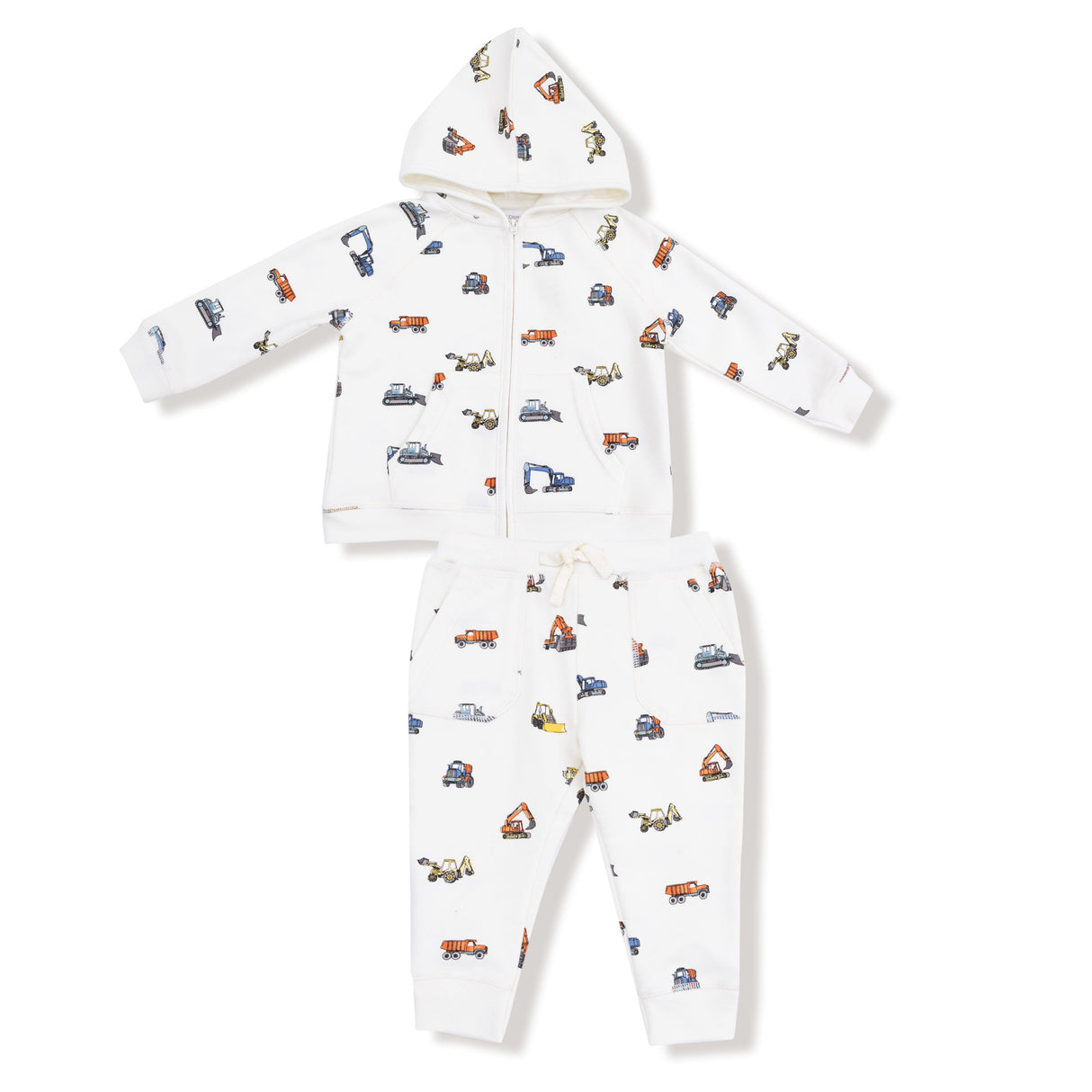 Angel Dear Construction Vehicles Raglan Sweatshirt & Jogger Set