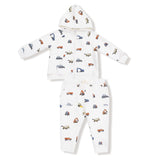 Angel Dear Construction Vehicles Raglan Sweatshirt & Jogger Set