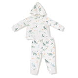 Angel Dear Soft Dinos Green Raglan Sweatshirt & Jogger Set