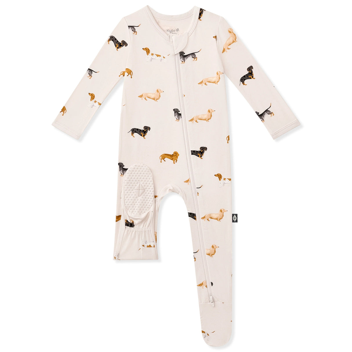 Kyte Baby Bamboo Zippered Footie | Dachshund