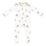 Kyte Bamboo Zippered Footie | Wildflower