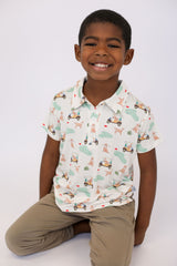 Goosies Barks & Birdies Bamboo Short Sleeve Polo Shirt