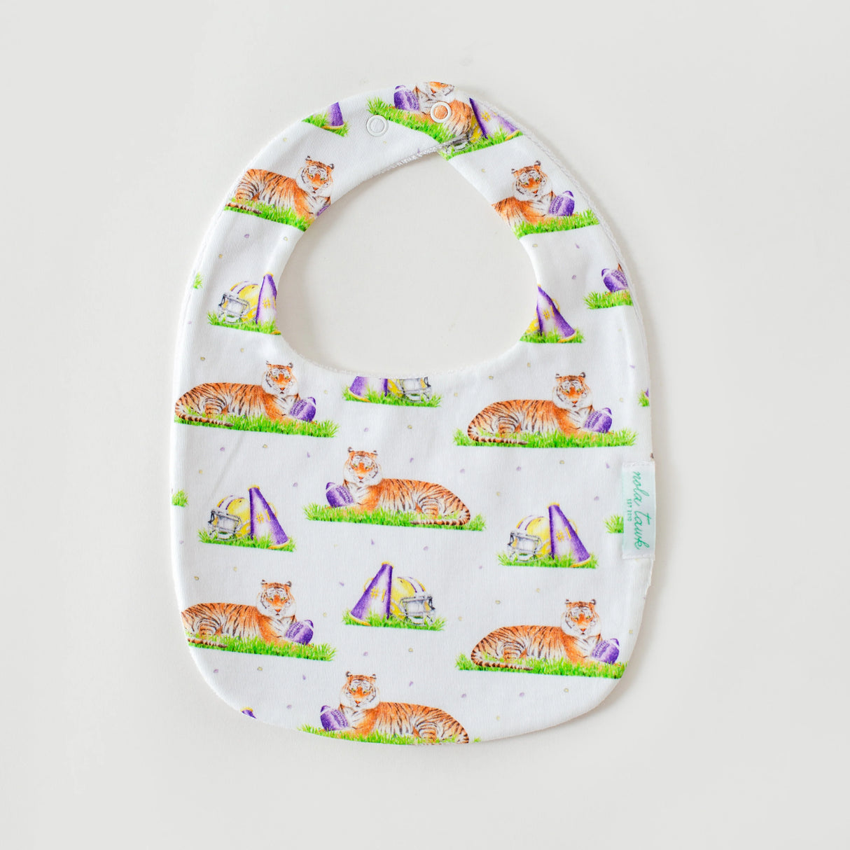 Nola Tawk Mascot Mania in Louisiana Organic Muslin Bib
