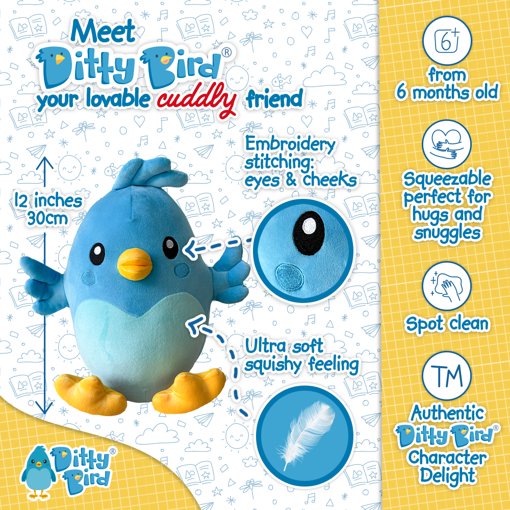Ditty Bird Squishy Soft Plush