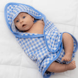 Sugar Bee Clothing Hooded Towel Blue Gingham