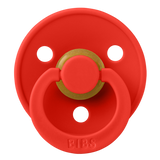 BIBS Colour Natural Rubber Round Pacifier - Single  | Candy Apple